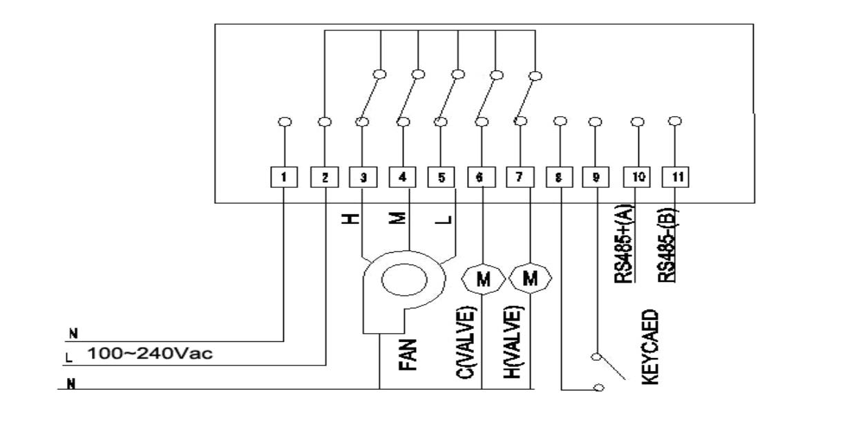 Manual Button Digital Thermostat Wiring Diaram