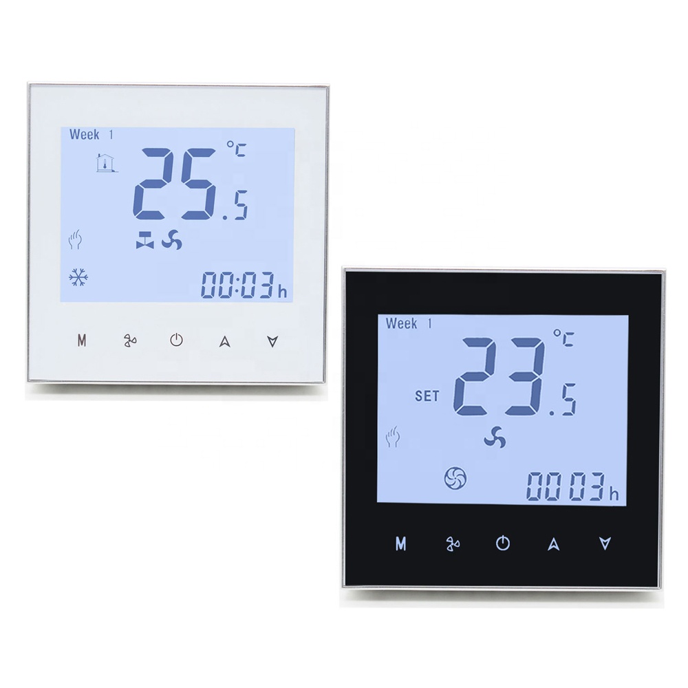 HTW-WF01 Smart Wifi Fan Coil Thermostat 0-10V Modulating Valve 3 Speed Modbus Thermostat 