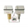 Cuerpo de latón Sensor electrónico Sistema de alarma Interruptor de flujo de agua