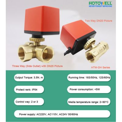 Good Quality Brass Material Water Flow Contrl Motorized Ball Valve