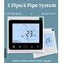 Amazon Top Selling 2 Tube HVAC 3 Speed Fan Touch Screen FCU Thermostat