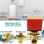 2 Way Thermostatic Temperature Control Room Heating/Cooling  Ball Valve