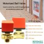 2 Way Thermostatic Temperature Control Room Heating/Cooling  Ball Valve