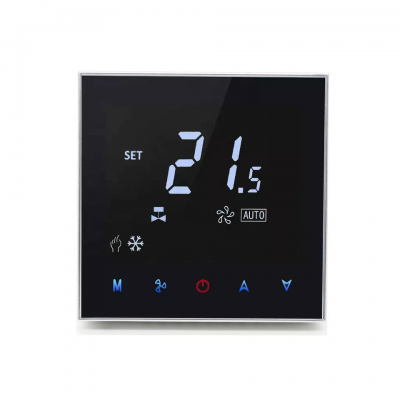HTW-WF02-FC Modbus 3 Velocidad Fan Coil Controlador de aire Pantalla táctil Termostato inteligente