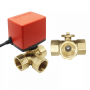 2 Way Or 3 Way Fan Coil Brass Electric Ball Valve flow control Size 1/2'' 3/4'' 1''