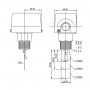 Stainless Steel /Brass Material Optional Liquid Flow Control Switch DN25 water flow switch