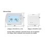 Termostato de refrigeración y calefacción Termostato inalámbrico para habitaciones con panel de control y receptor