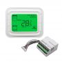 Pantalla LCD programable Termostato del controlador de temperatura horizontal con retroiluminación azul/verde