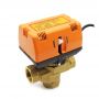 DN15 DN20 DN25 Three Wires Brass Body Motorized Two Way Valve For Fan Coil Unit
