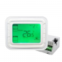 Honeywell T6865 LCD Screen Fan Coil Thermostat Horizontal Blue/Green (Remote Sensor/Remote Set-Back)