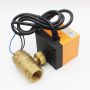 Válvula de latón eléctrica motorizada con válvula de bola automática FCU 110V 220V 24V con actuador