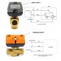 110Vac Customize Orange Cover High Quality 2 Way Motorized Zone Valve HTW-V61 Size 1/2''-1''