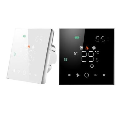 Tuya APP Control Termostato para Sistema Fcu Central Htw-Wf03-FC LED Controlador de Temperatura Ambiente