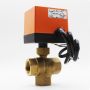Válvula de bola de latón motorizada eléctrica del sistema Fcu 110V 220V 24VAC