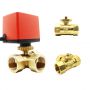 DN40 Motorized Valve 2 Way 3 Way Brass Ball Valve for HVAC System