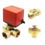 DN40 Motorized Valve 2 Way 3 Way Brass Ball Valve for HVAC System