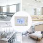 Hotowell White F13 LCD 3 Speed Fan Coil 2/4 Pipe Programmable Button Thermostat